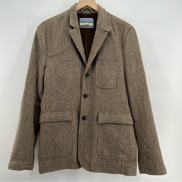 Jachs Other - JACHS Herringbone Duck Hunter SZ S Elbow Patches Brown Grandpa Hipster
